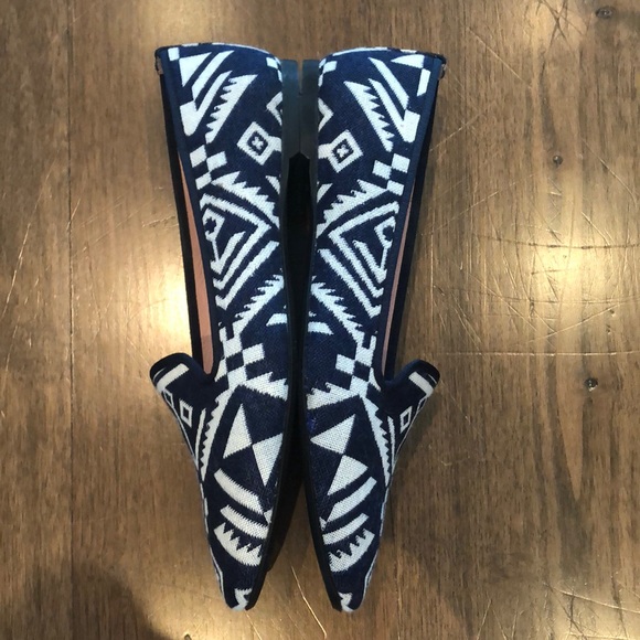 Pretty Loafers - size 37.5 navy pattern - Picture 4 of 7